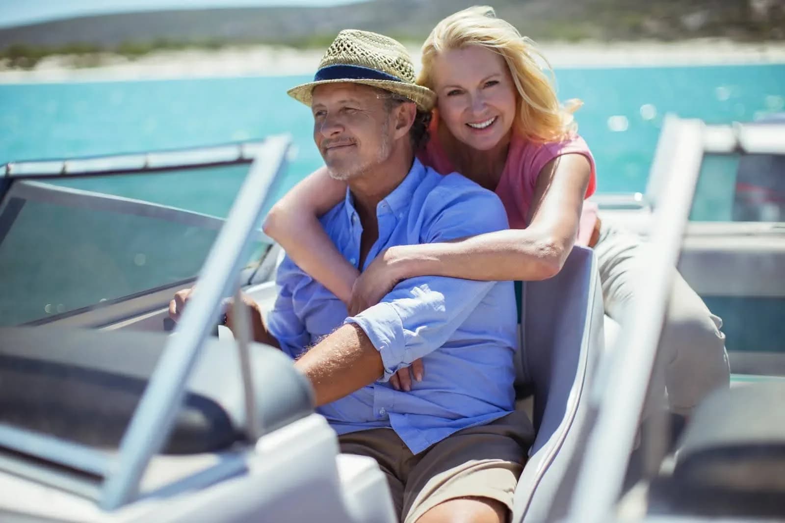 Couple enjoying yacht ownership