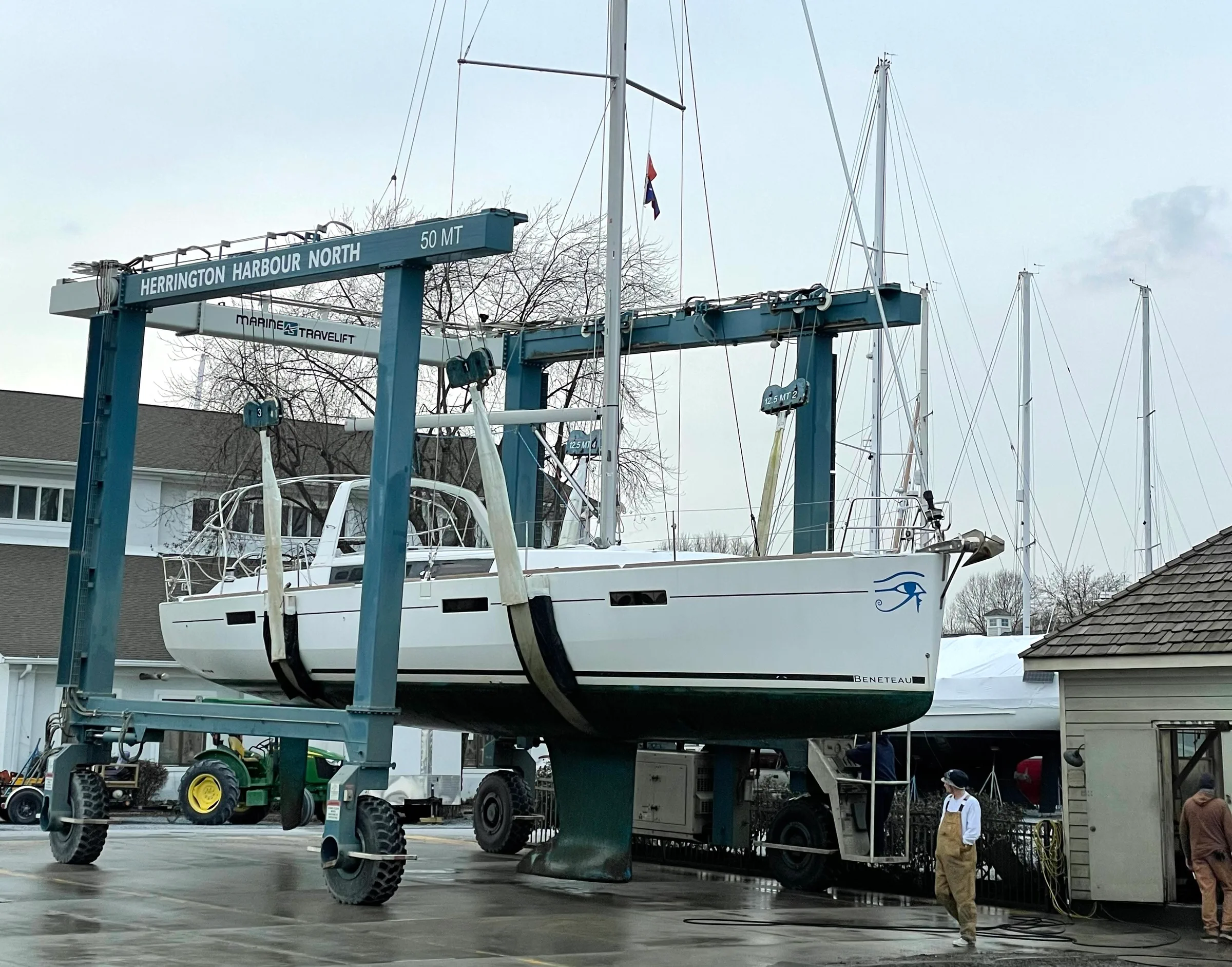 Travel Lift Sailboat